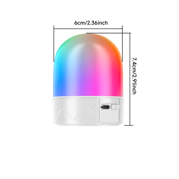 HARPER LIVING USB Rechargeable LED Bulb with Remote, E27 Screw & Magnetic, Dimmable 9 Colours RGB Light Bulbs, 2 Pack