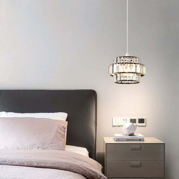 HARPER LIVING Easy Fit Pendant Shade, Matt Black Ceiling Light Shade with Diameter 27cm - Modern Lamp Shades