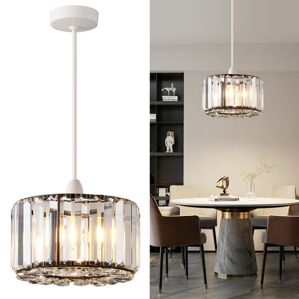 HARPER LIVING Easy Fit Pendant Shade, Matt Black Ceiling Light Shade with Diameter 23cm - Modern Lampshade