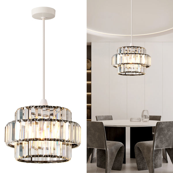 HARPER LIVING Easy Fit Pendant Shade, Matt Black Ceiling Light Shade with Diameter 27cm - Modern Lamp Shades