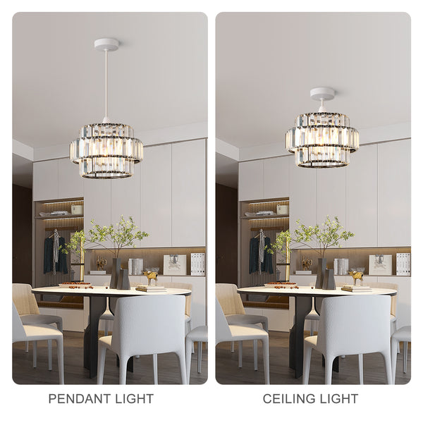 HARPER LIVING Easy Fit Pendant Shade, Matt Black Ceiling Light Shade with Diameter 27cm - Modern Lamp Shades