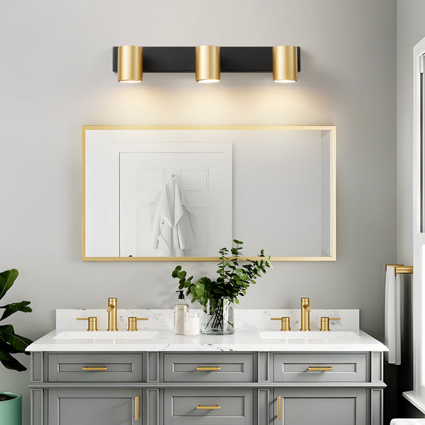 HARPER LIVING 3-Way Adjustable Ceiling Spotlights, GU10 Track Lighting Kit with Rotatable Heads, Matt Black & Gold