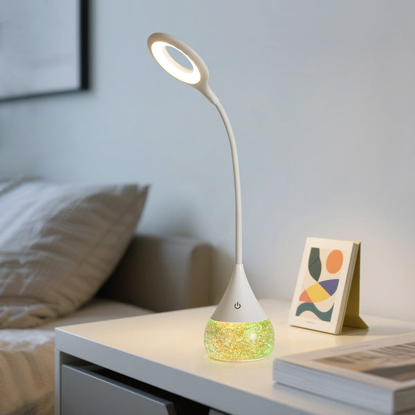 HARPER LIVING RGB Desk Lamp with Water Base & 7-Colour Changing, Touch Control Table Lamp, 3 Colour Temps & Dimmable